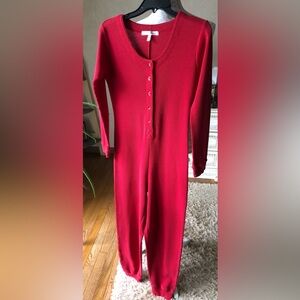 Victoria's Secret Red Waffle Onsie